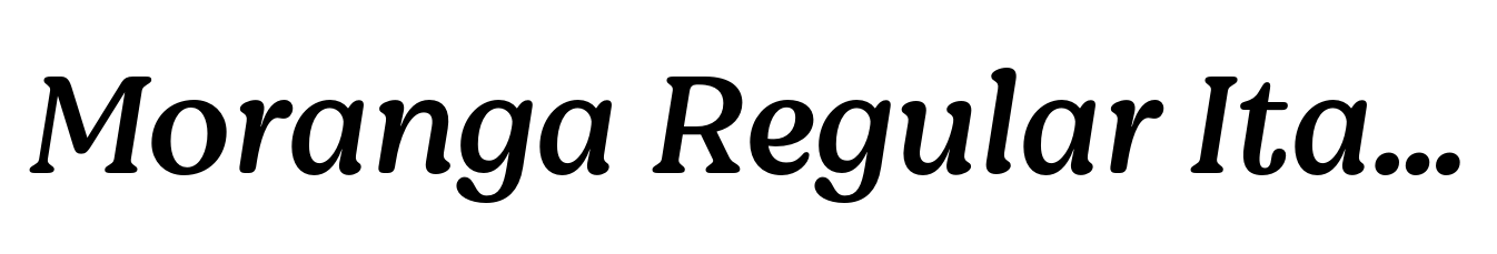 Moranga Regular Italic